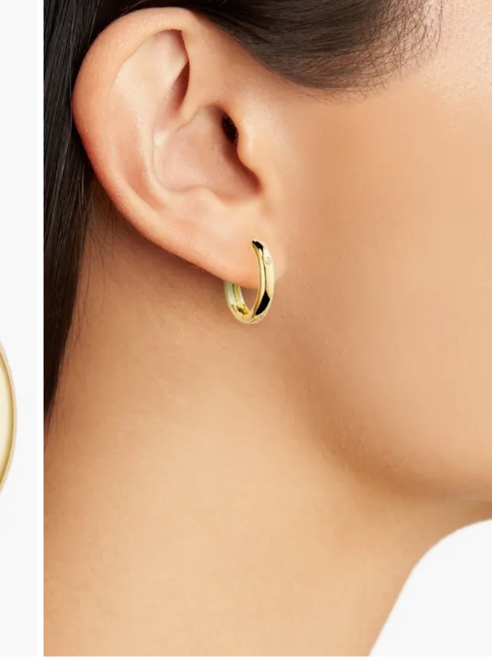Nordstrom Demi-Fine Simple Huggie Hoop Earrings - Picture 2 of 5